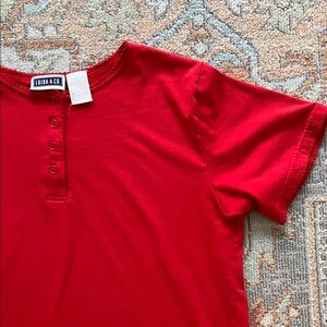 Vintage Red Detailed Shirt